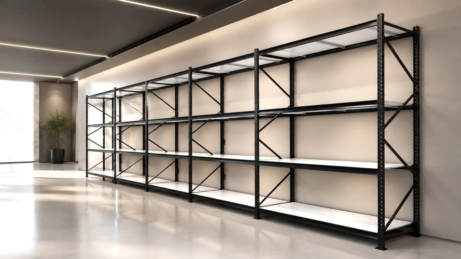 Linha de Mini Porta Palete preto em ambiente clean